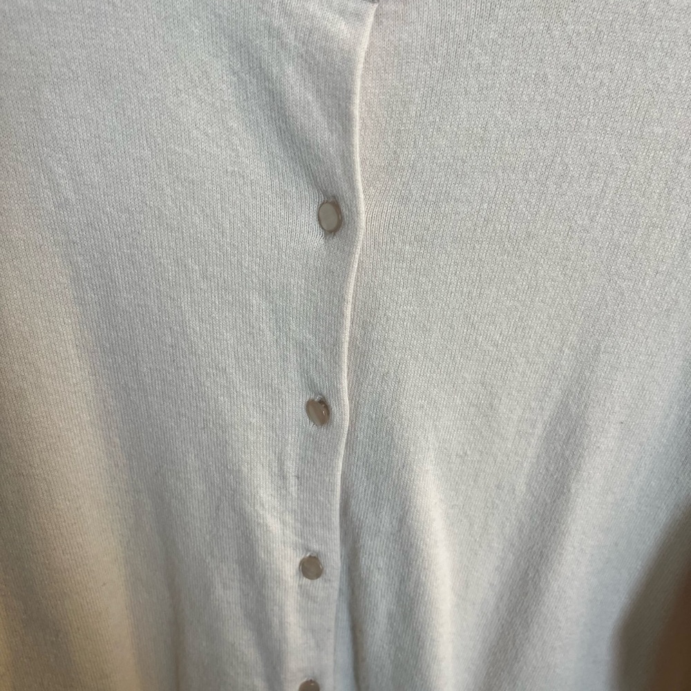 Large Ann Taylor Cream Cardigan Sweater - Picture 3 of 5
